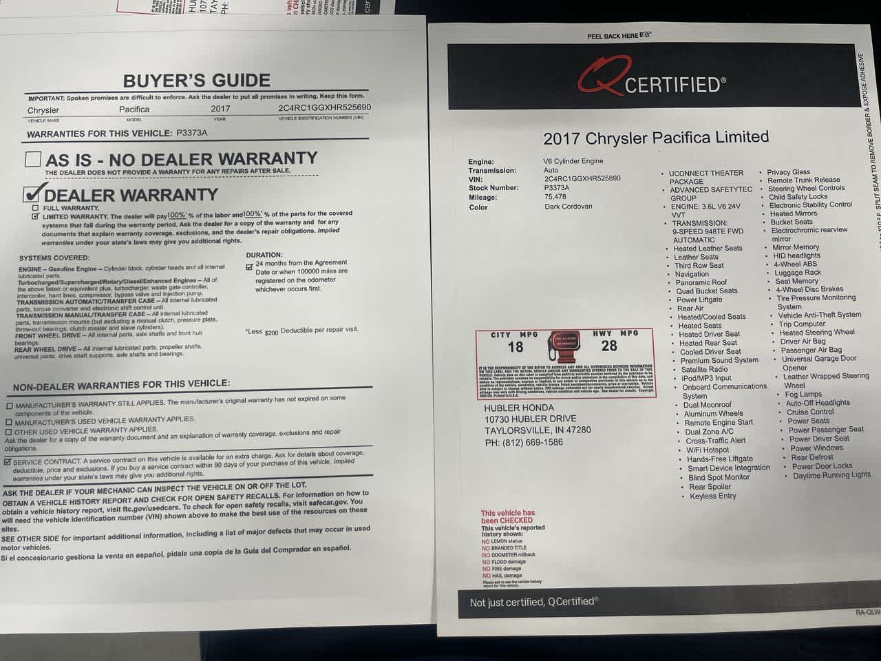 2017 Chrysler Pacifica Limited