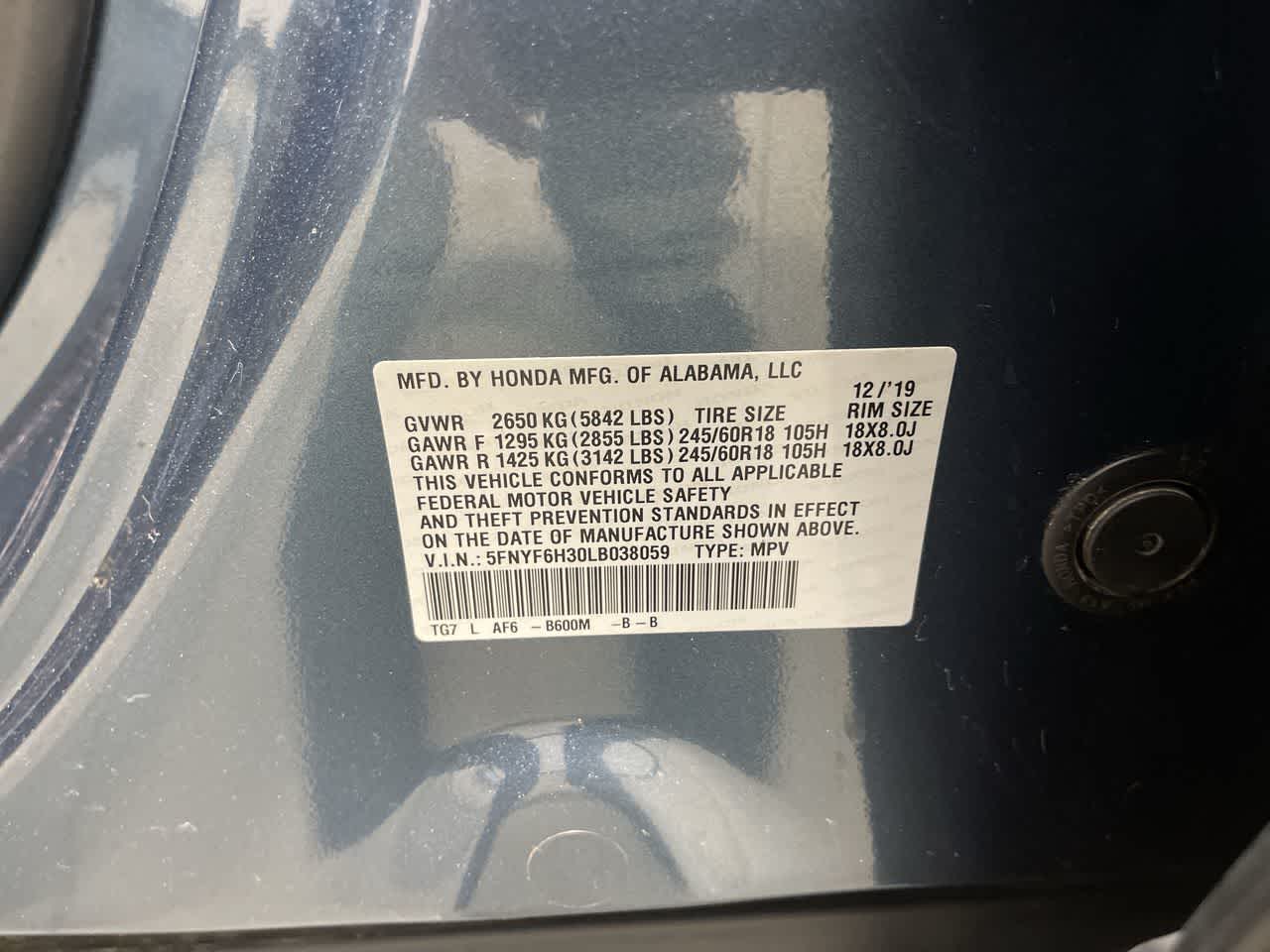 2020 Honda Pilot EX