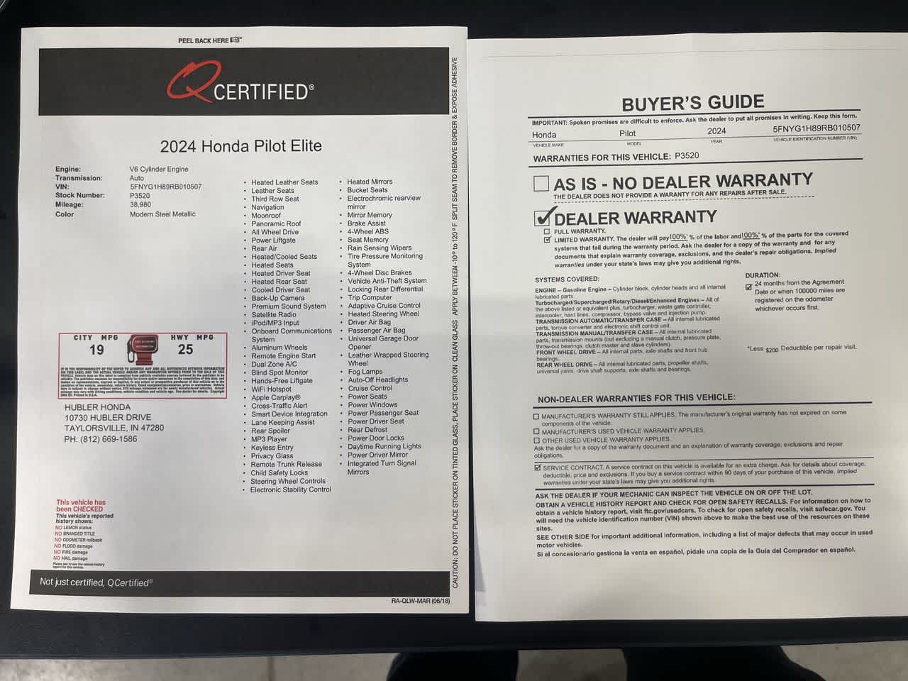 2024 Honda Pilot Elite