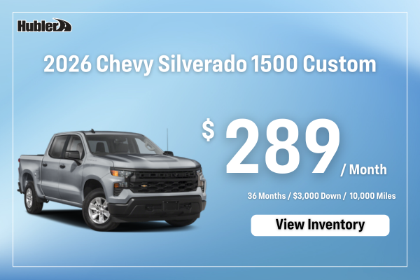 2026 Silverado 1500 Lease Offer $289/mo